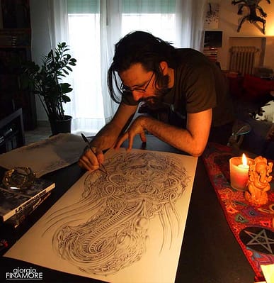 Giorgio Finamore Working in Studio