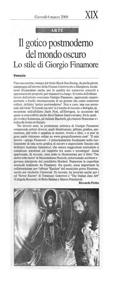 IlGazzettino 6Marzo2008 articolo su Giorgio Finamore 1 1