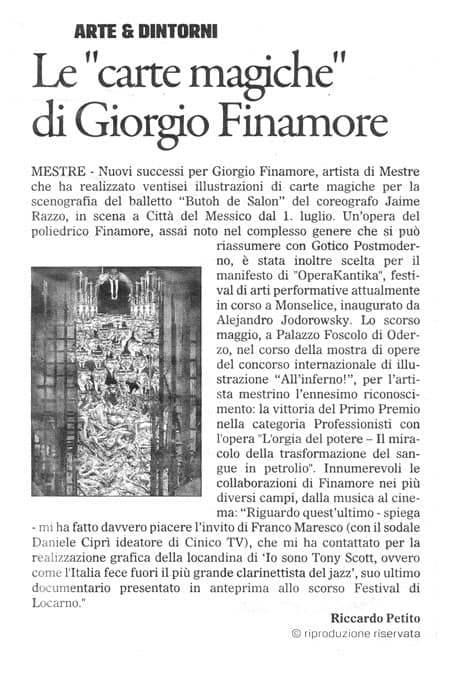 IlGazzettino 29Giugno2011 Articolo su Giorgio Finamore 1 1
