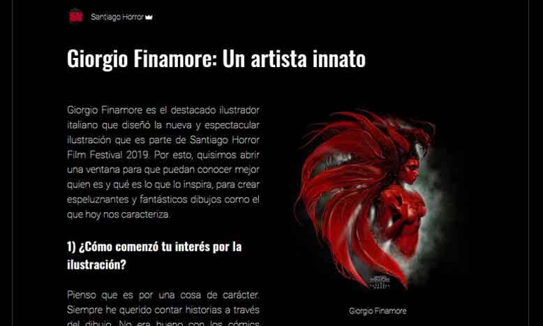 Giorgio Finamore Intervista SantiagoHorror 2019