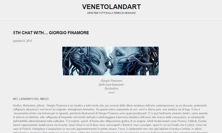 Giorgio Finamore Intervista VenetoLandArt 2013